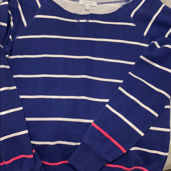 dELiA*s Striped wide neck sweatshirt - Picture 3 of 4